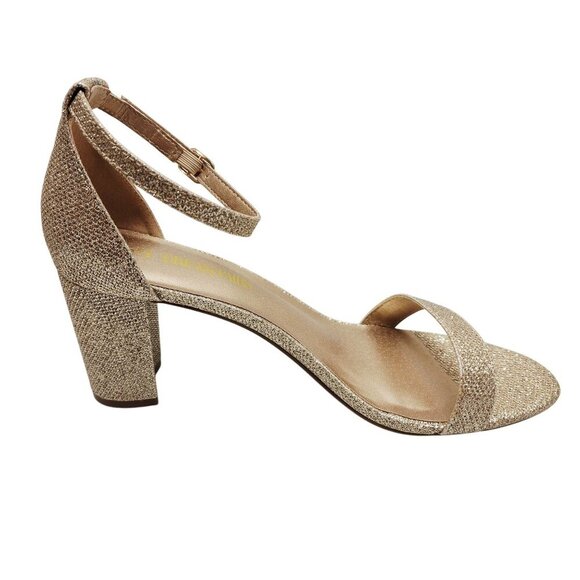 Dream Pairs Womens Glittery Block Heel Ankle Strap Sandals - Size 9 - Picture 9 of 13